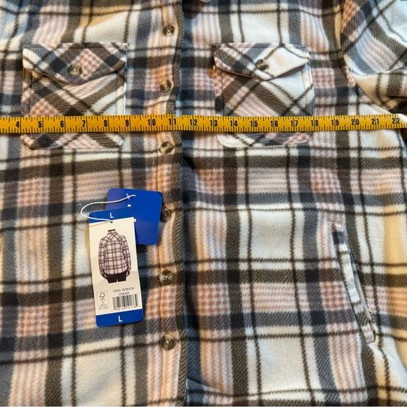 NWT - Sage Collective Fleece Plaid Shacket - Picture 4 of 6